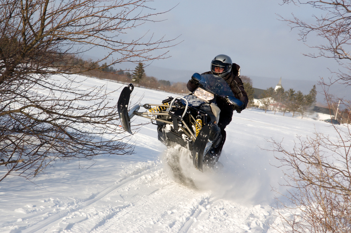 Snowmobiling in New England is a travel nursing must-do